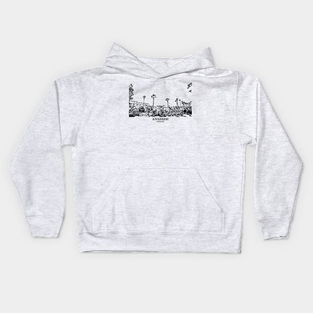 Anaheim - California Kids Hoodie by Lakeric